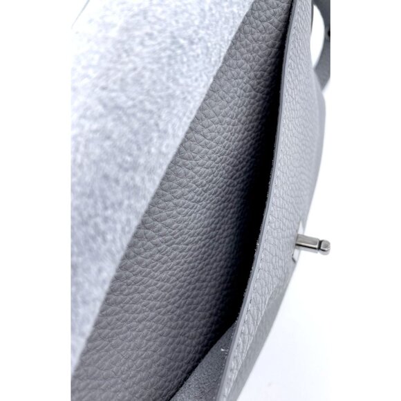 Rebecca Minkoff Shoulder Bag Purse Darren Blue-Gray Pebbled Leather Studs Women - Picture 7 of 16